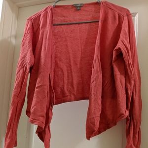 Linen open front cardigan